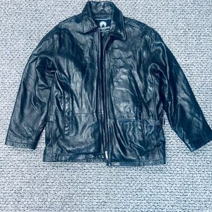 Weatherproof Men's Black Leather Jacket